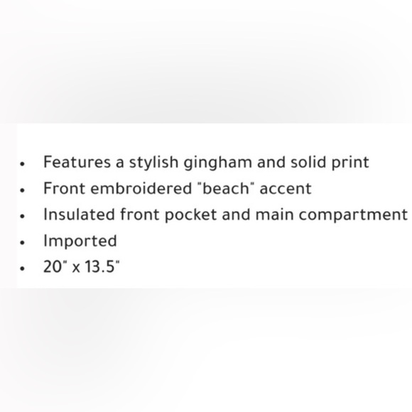 π HP π π Rae Dunn BEACH Insulated Tote - Picture 14 of 15